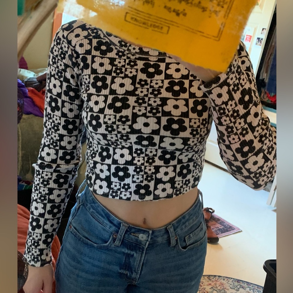 Wild fable long sleeve crop top